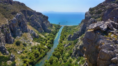 Preveli Beach Mündung
